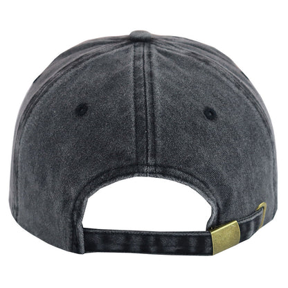 Halloween Golf Skull Embroidered Baseball Cap – Vintage Washed Distressed Hat