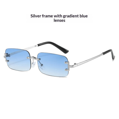 Frameless Rimless Sunglasses – Elegant Western Style