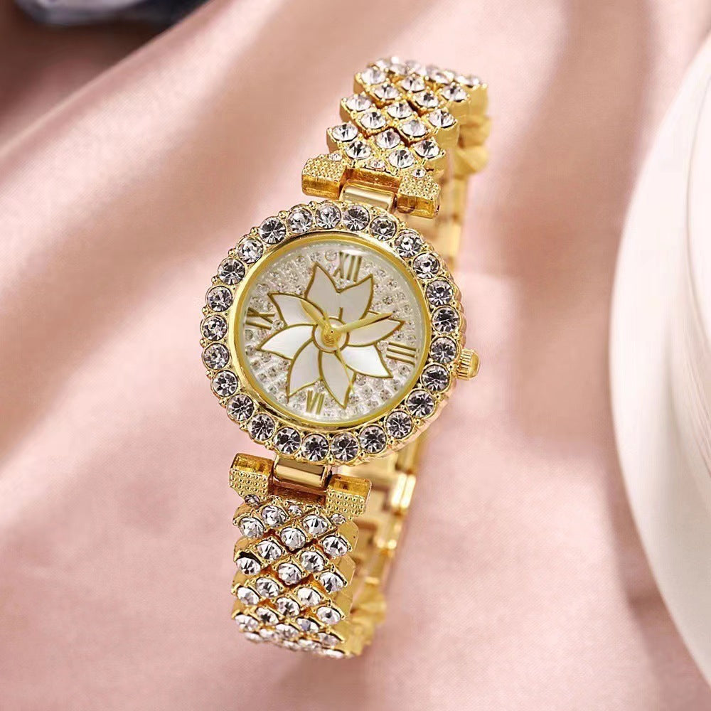 Fashionable Bracelet Watch, Diamond-encrusted Womens Watch Quartz Watch