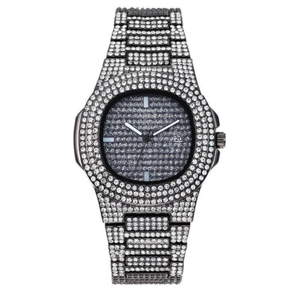 Starry Sky Full-Diamond Calendar Womens Watch