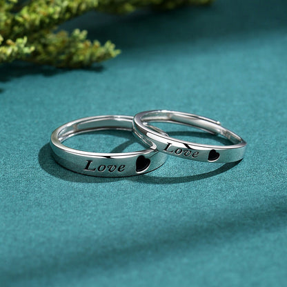 S925 sterling silver LOVE couple ring