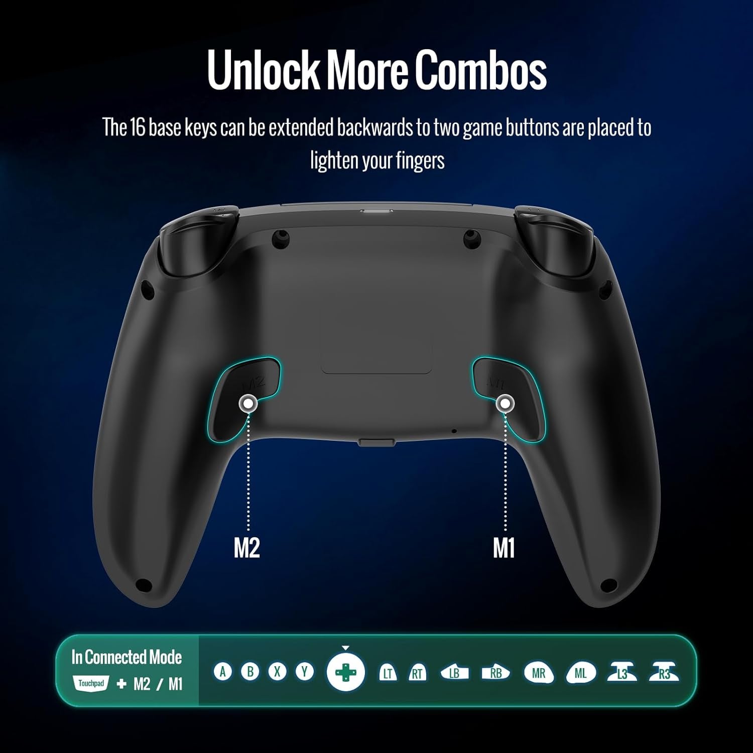 Wireless PS5 Controller with Hall Effect Sticks, RGB Lighting, Motion Control, Dual Vibration for PC