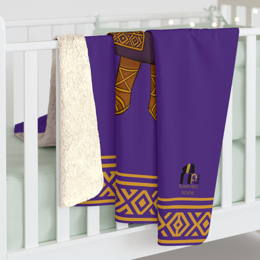 “Little Queen Sherpa” Fleece Blanket