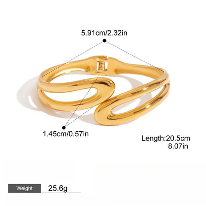 18k gold stainless steel pearl bracelet
