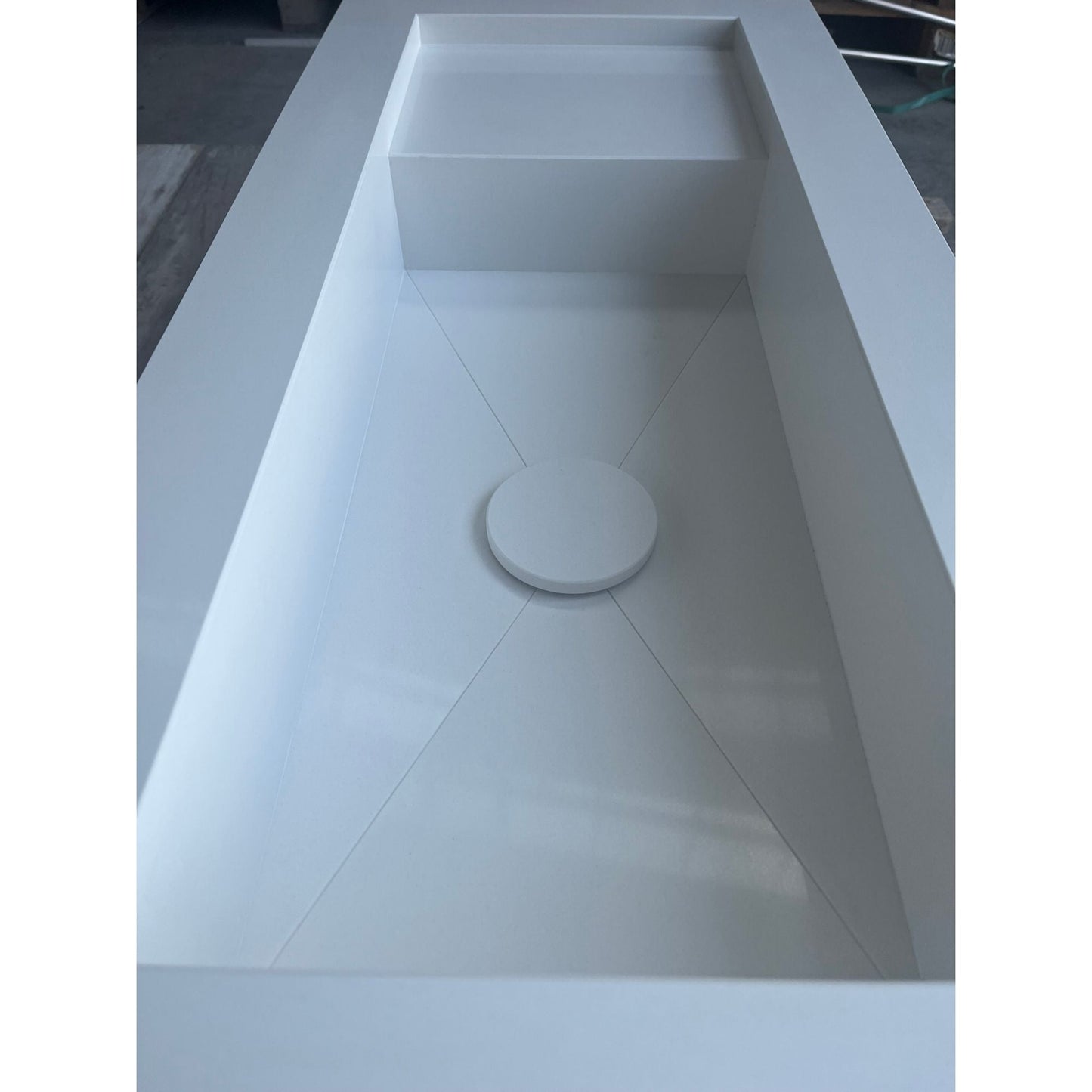 White Quartz Handcrafted Kitchen and Bathroom Sink - Engineered Stone Durability