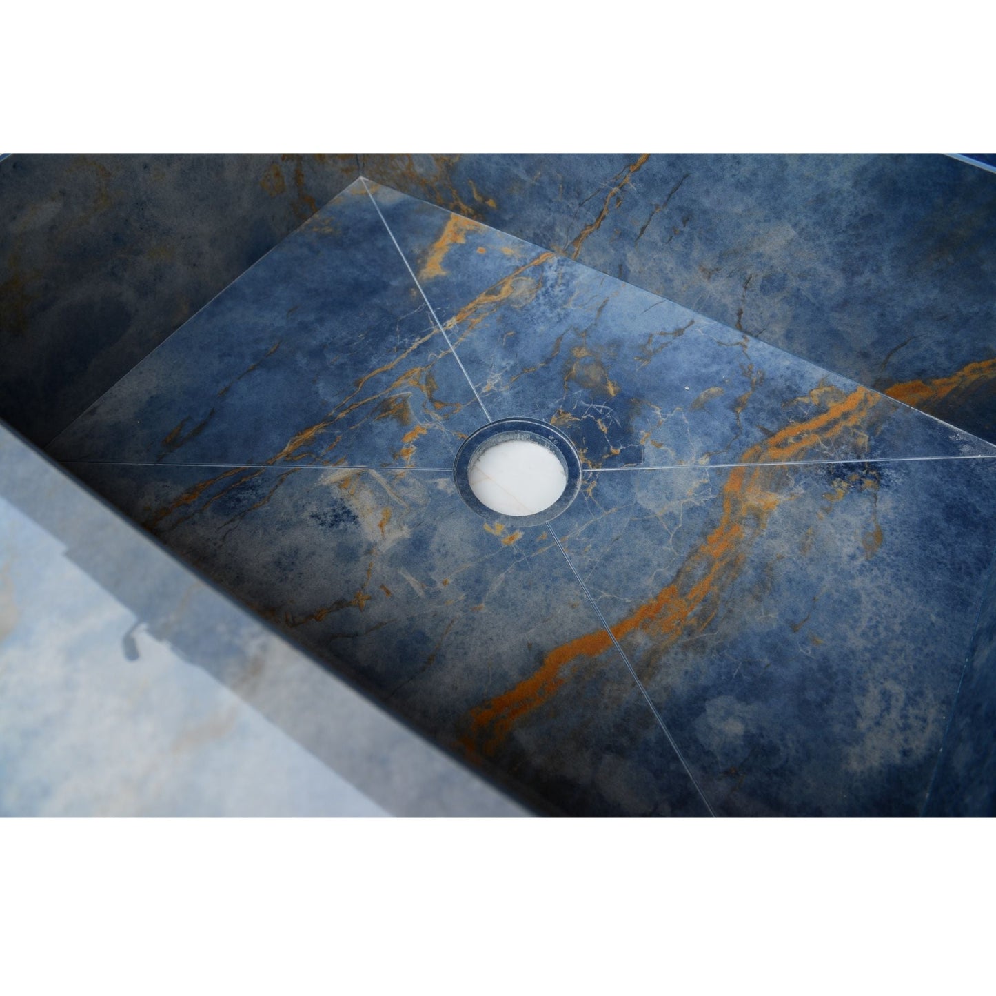 Ocean Blue Handcrafted Engineered Stone Sink - Italian Design