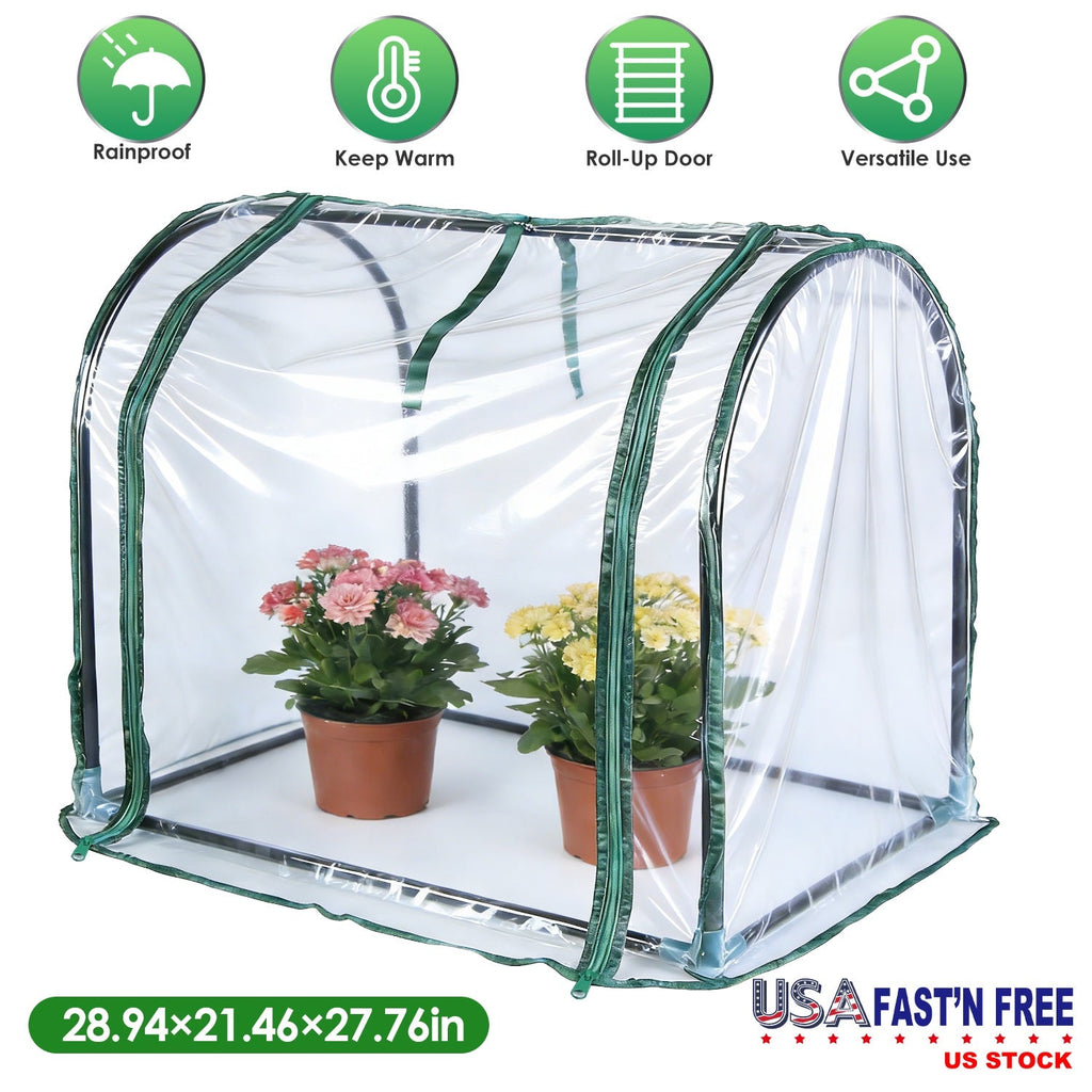28.94" x 21.46" x 27.76" Tabletop Mini Greenhouse Portable Greenhouse for Spring Indoor Outdoor Garden Tent for Seed Starting Plant Protection Gardeni