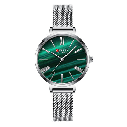 Roman Numeral Ultra-thin Mesh Strap Womens Watch