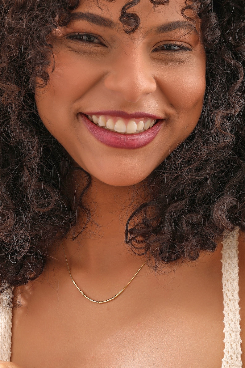 Morse Code Custom Name Necklace