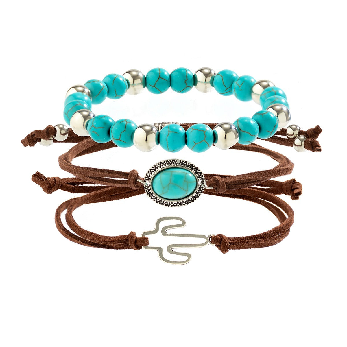Ethnic style hand-woven gravel retro flying bird multi-layer winding leaf bracelet