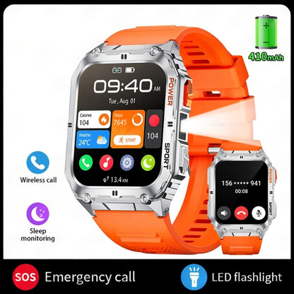 Mens Smart Call Watch Multi-function Alarm Weather Heart Rate And Music