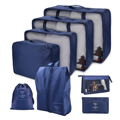 8Pcs/Set Travel Organizer Storage Bags