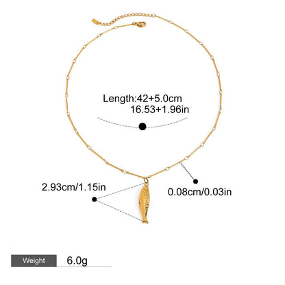 18K gold geometric shape with texture design high-end unique necklace