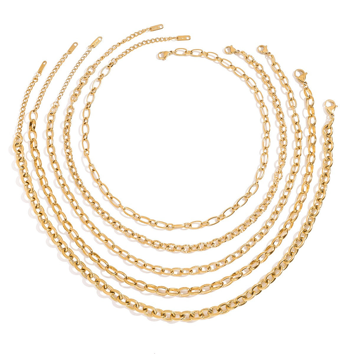 18K gold chain design exquisite simple necklace