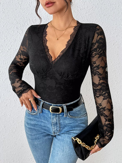 Lace Long Sleeve Bodysuit