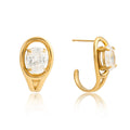 Light luxury, high-end zircon stud earrings for autumn and winter.