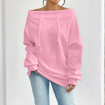 Plus Size Off Shoulder Pullover