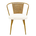 Dining Chairs With Wing Back Design For Kitchen (Set of 2) - Beige / Brown