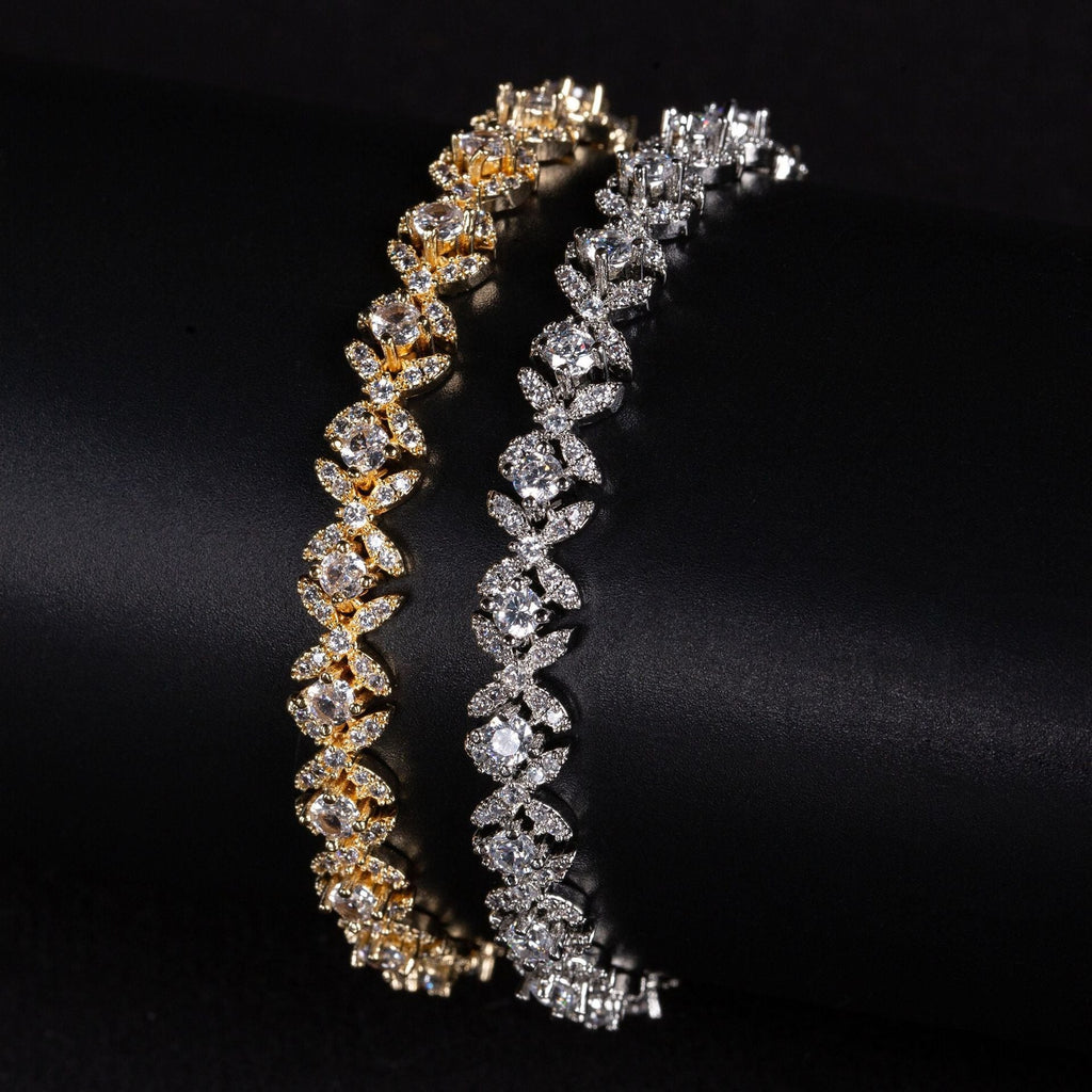 Small Cross Cubic Zirconia Bracelet
