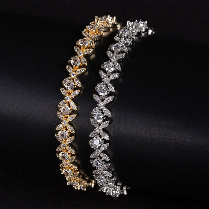 Small Cross Cubic Zirconia Bracelet