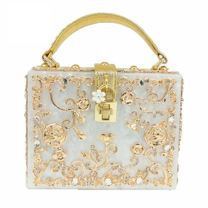 Pearl Rhinestone Bucket Bag (See size chart where applicable)