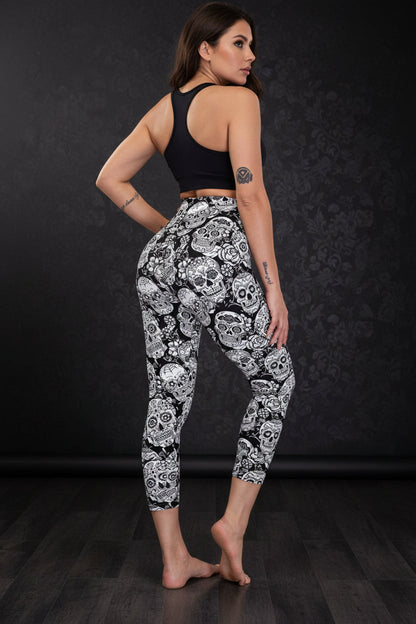 Cropped High-Rise Print Leggings – USA Flag Print Patriotic Workout Pants - 19 Styles