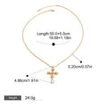 18K Gold Cross Design Light Luxury High-end Necklace