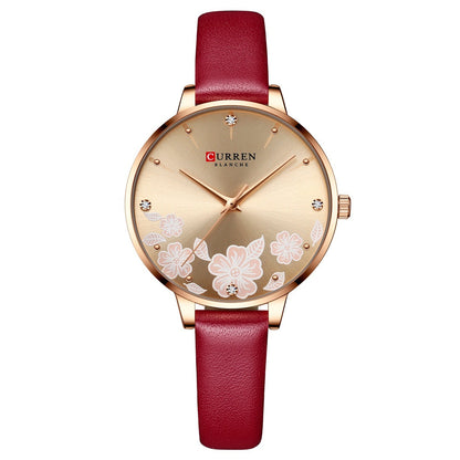 Women's Waterproof Casual Leather Small-Dial Watch