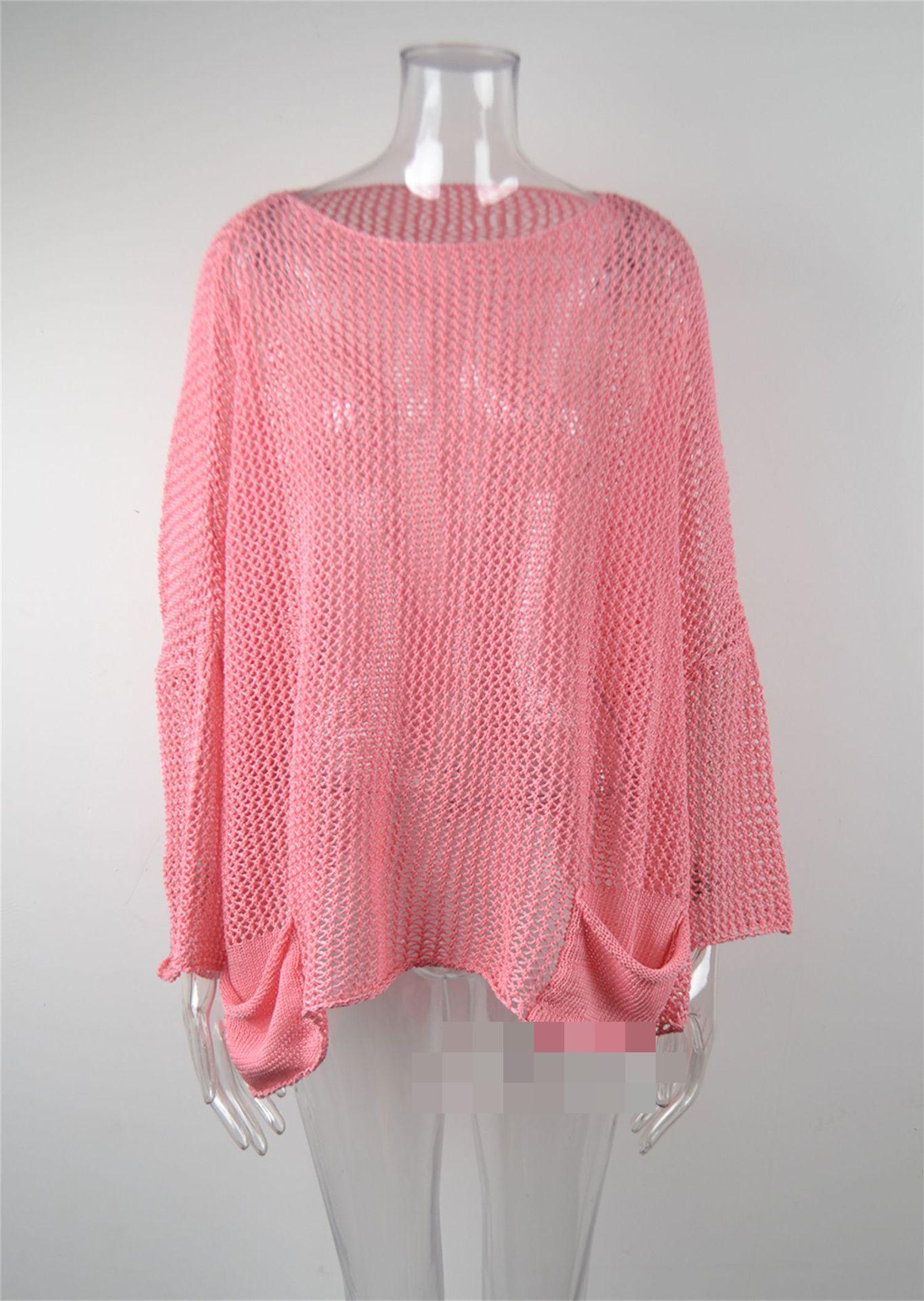 Summer Fishnet Beach Cover Up Sun Protection Shirt plus Size Beach Cover for Women