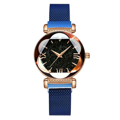 Magnetic-steel Starry Sky Roman-style Women's Watch With Versatile Milanese Strap