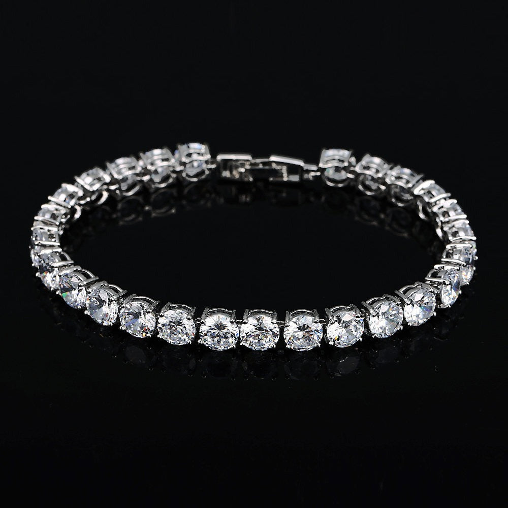 S925 Sterling Silver Lightweight Luxury Zircon Bracelet