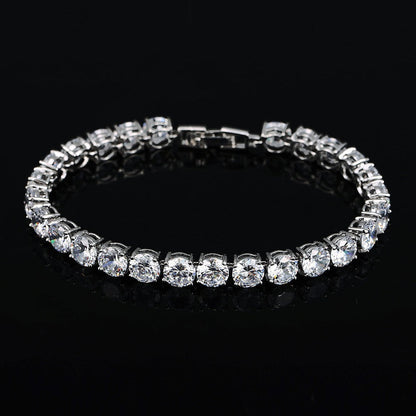 S925 Sterling Silver Lightweight Luxury Zircon Bracelet