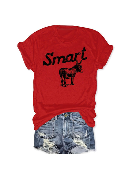 Women's Round Neck Short Sleeve T-Shirt - Casual Summer Top