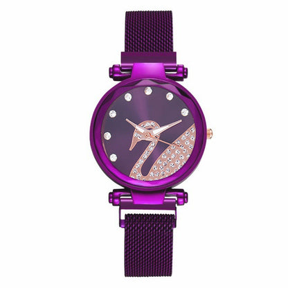 Starry Sky Womens Watch Lazy Little Swan Ladies Timepiece