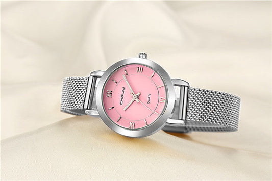 Women's Watch Small Quartz Steel Mesh Belt