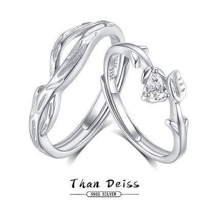 S925 Silver Love Couple Ring