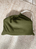 100% Linen Solid-Color Drawstring Storage Bag