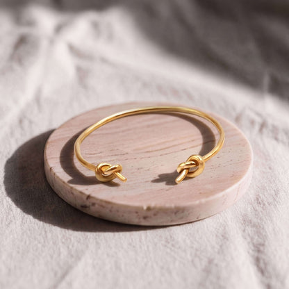 Double Knot Brass Cuff Bracelet | Mji