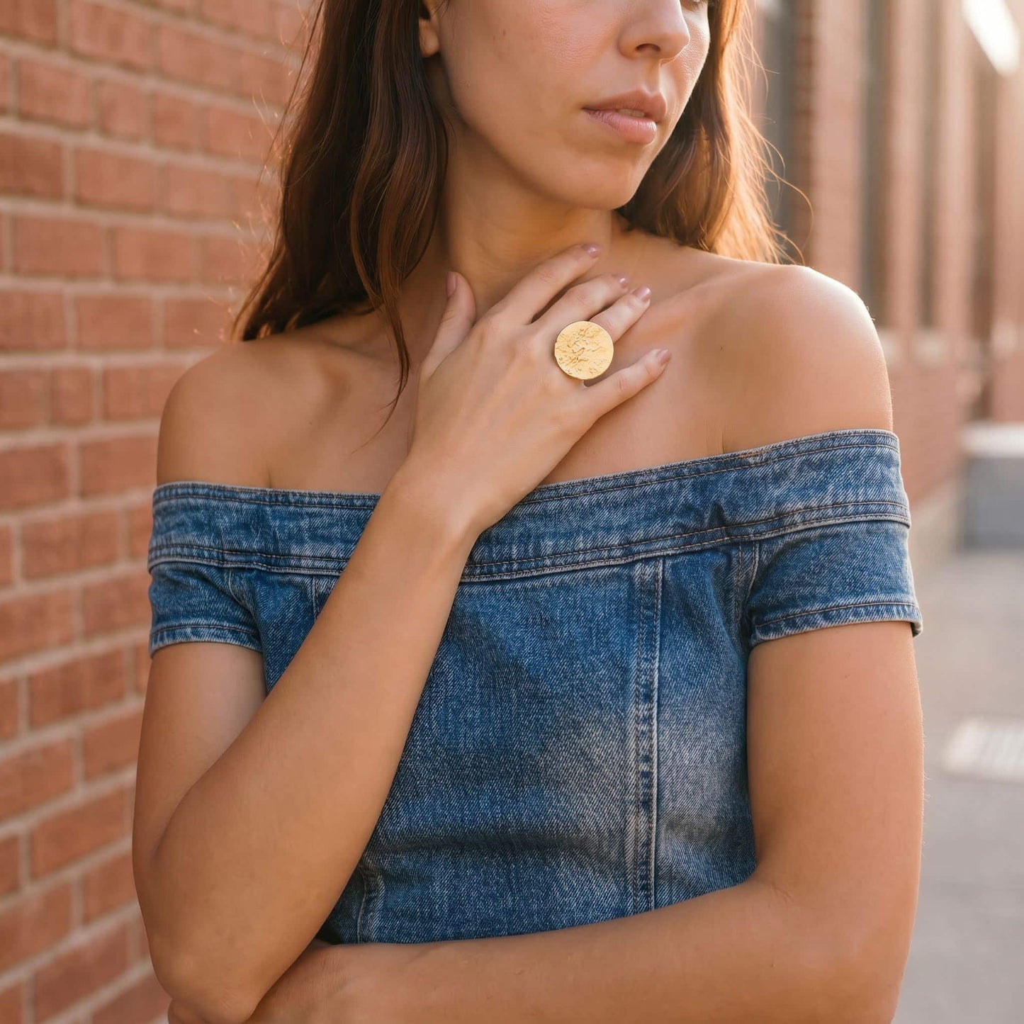 Large Disc Statement Ring | Mwanzo