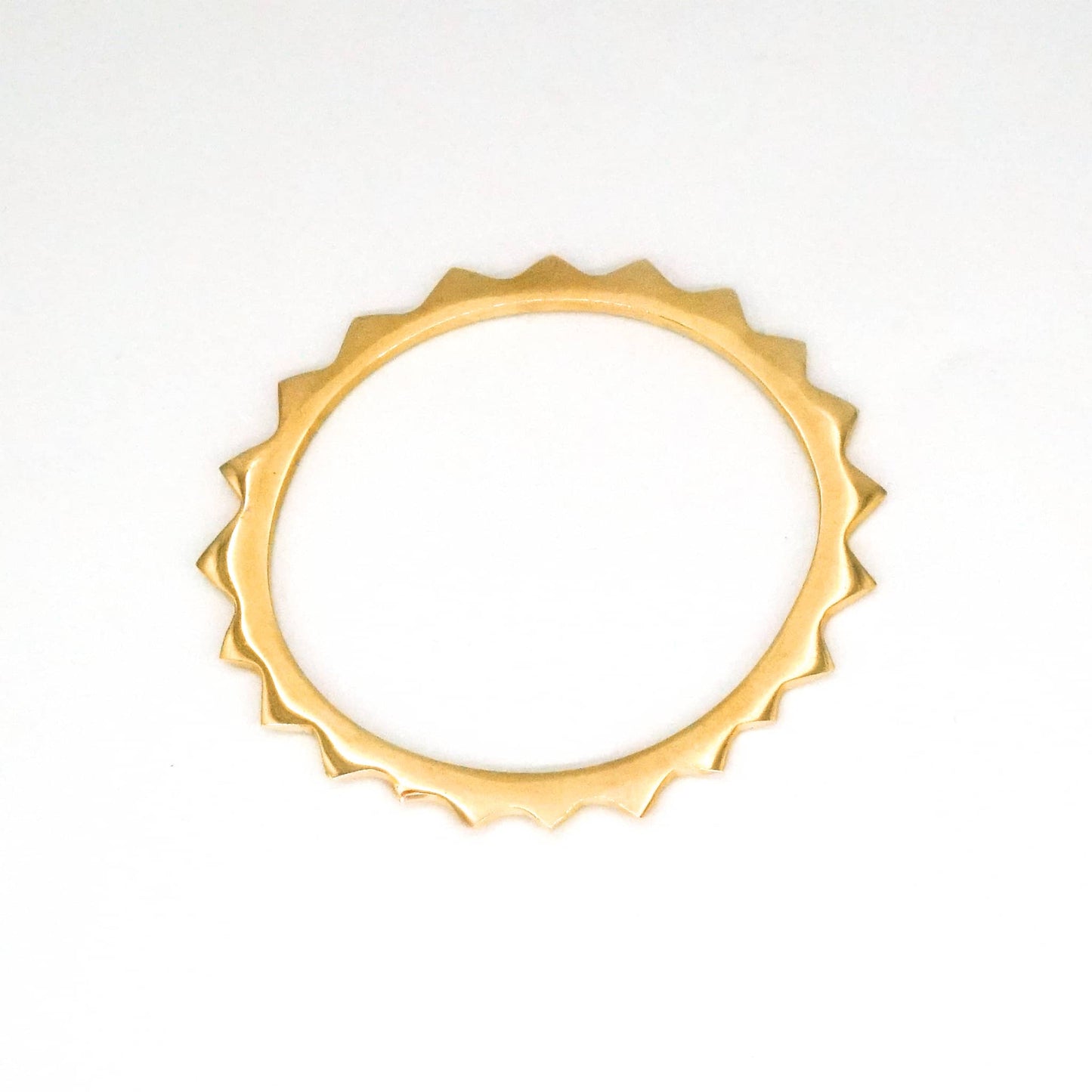 Spiked Brass Bangle Bracelet | Amali