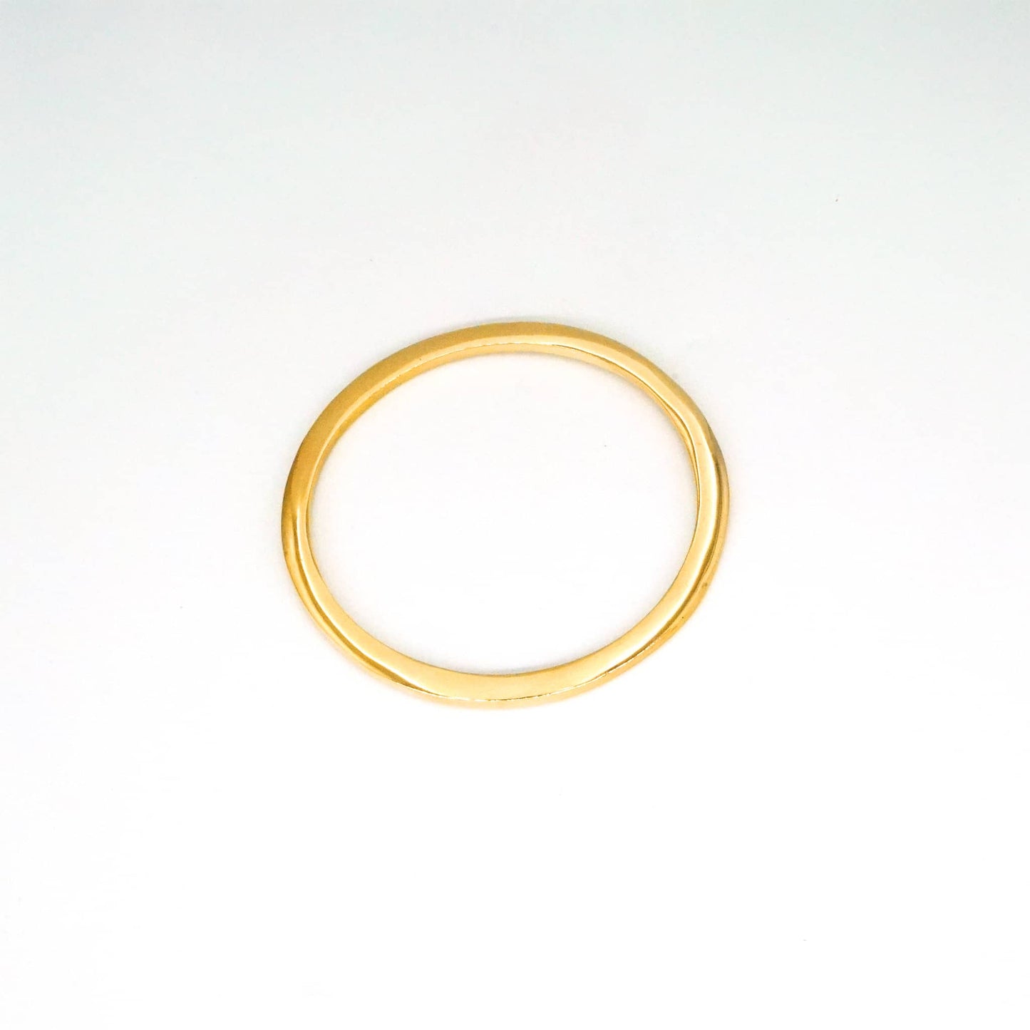 Large Gauge Stackable Brass Bangle | Asha