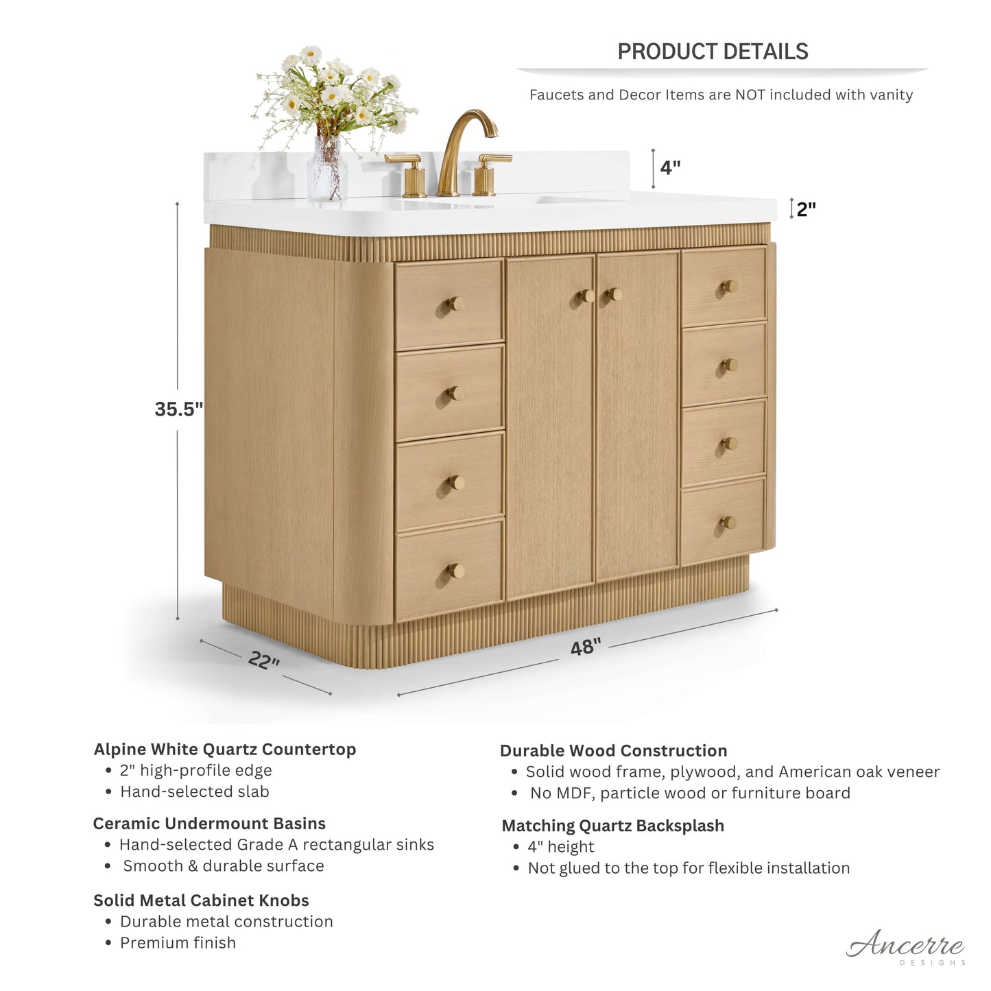 Aston 48" Bath Vanity Set