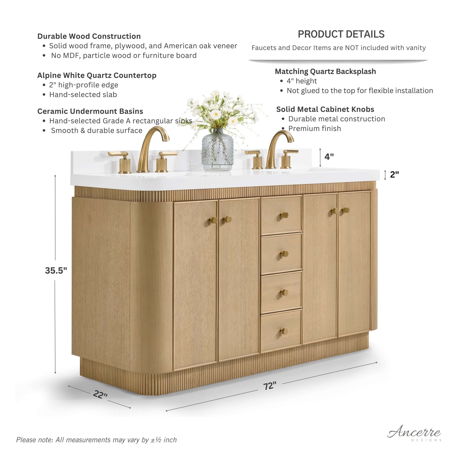 Aston 60" Bath Vanity Set