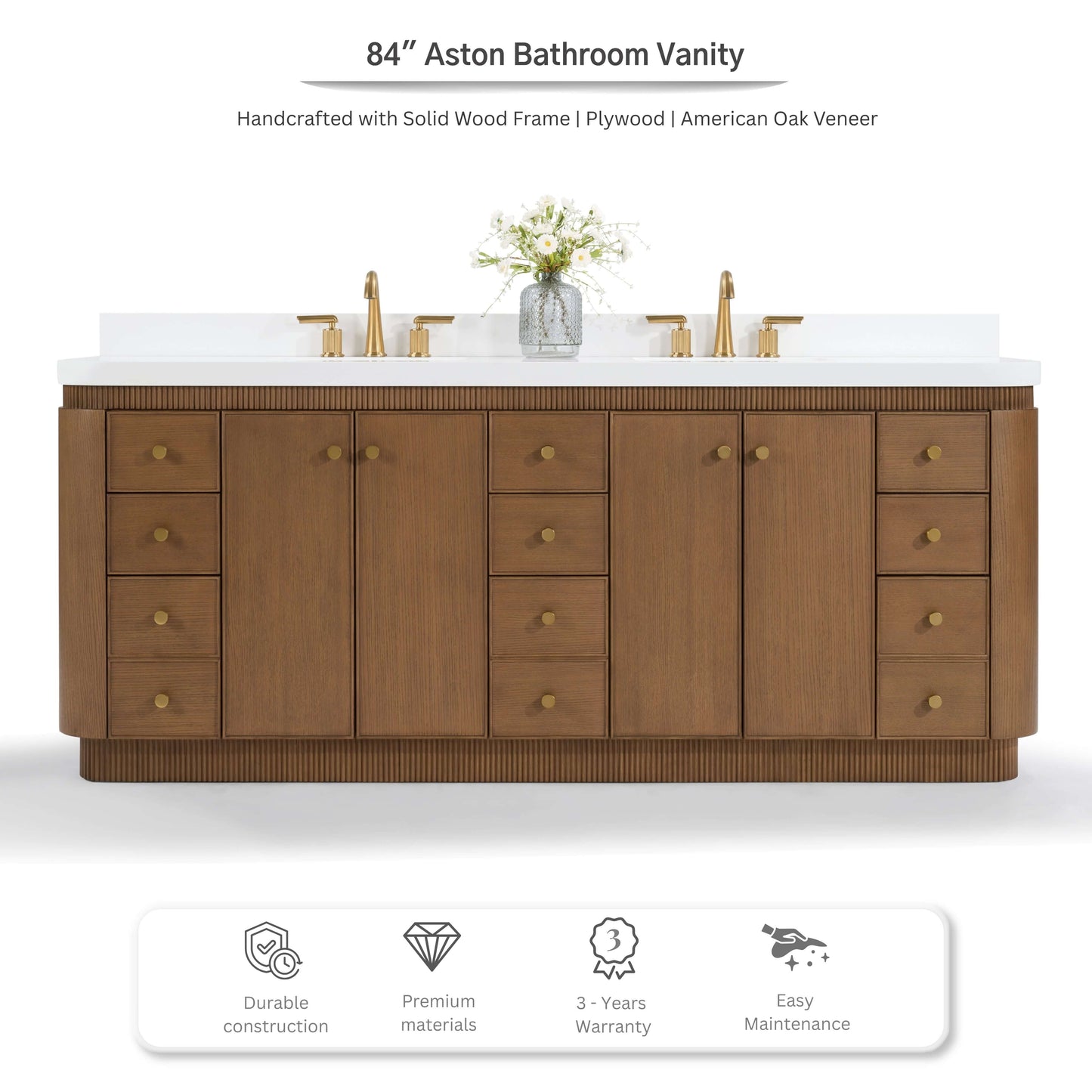 Aston 84" Bath Vanity Set