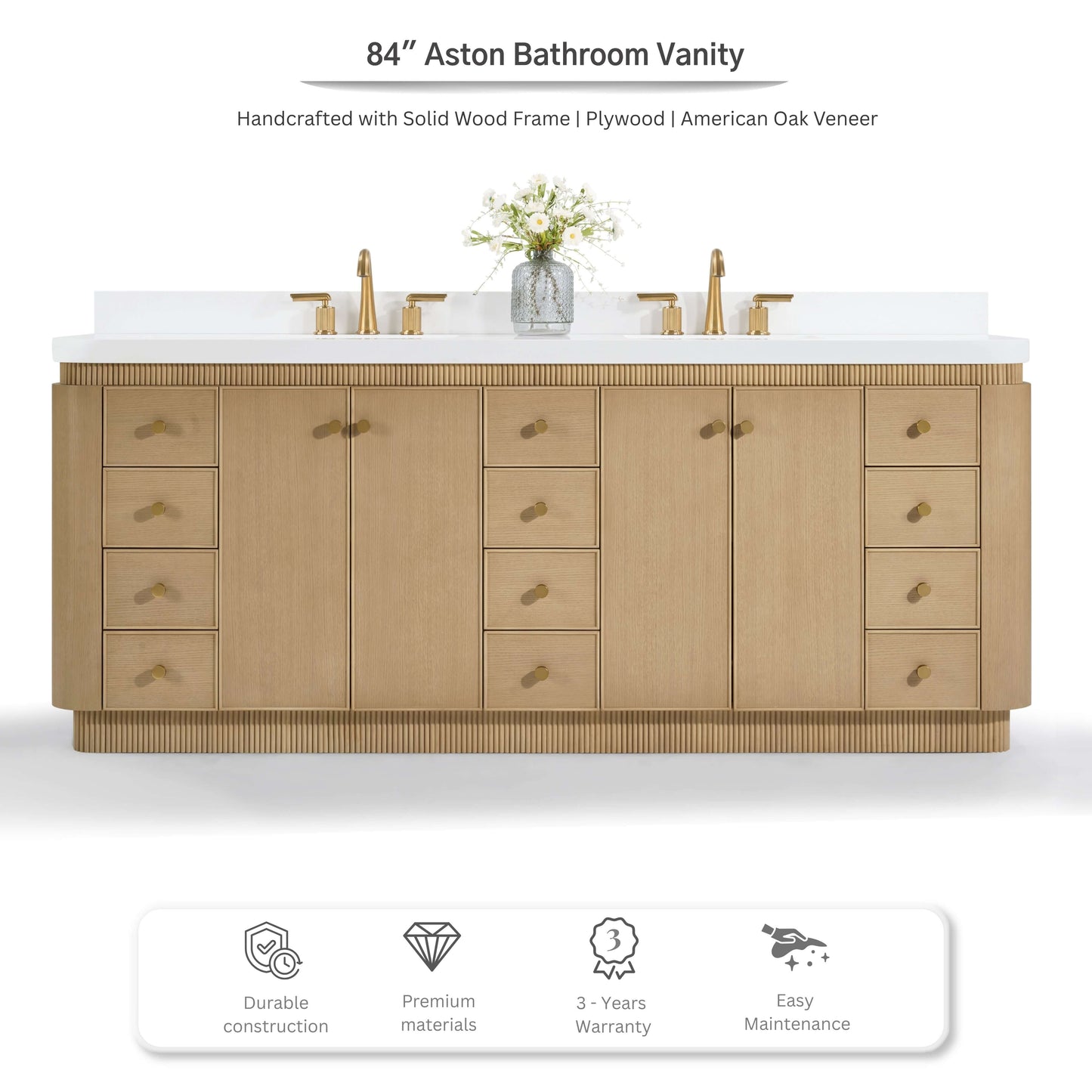 Aston 84" Bath Vanity Set