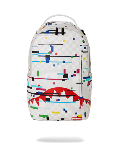 Sprayground Glitch White Check DLXVV Backpac B5465