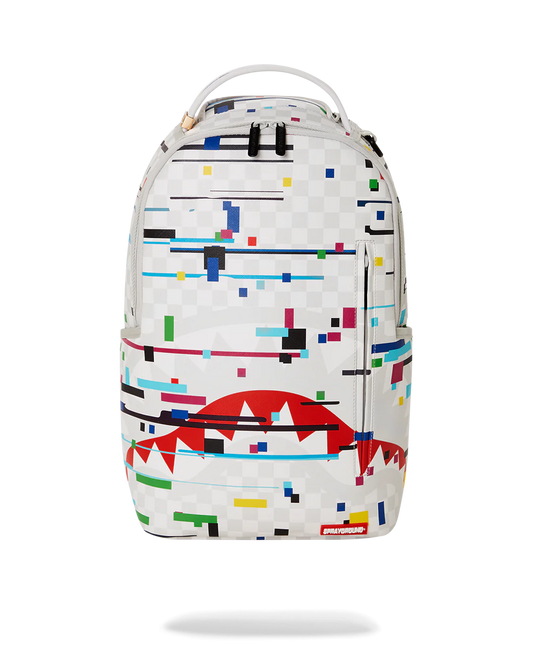 Sprayground Glitch White Check DLXVV Backpac B5465