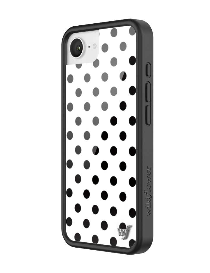 Polka Dot | White and Black iPhone Case