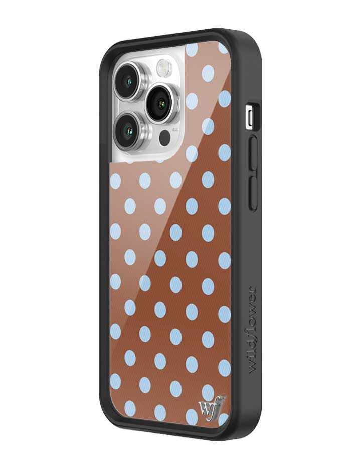 Polka Dot | Brown and Blue iPhone Case