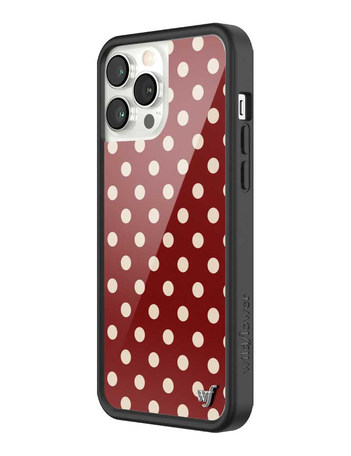 Polka Dot | Burgundy and Cream iPhone Case